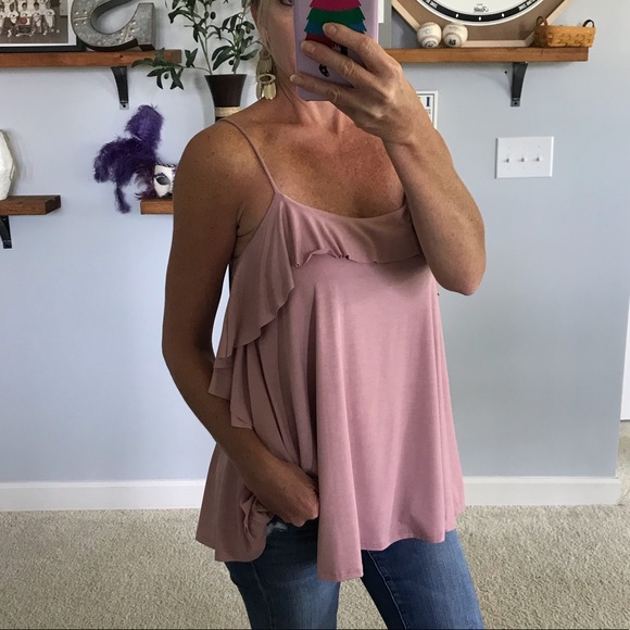 Pink Sleeveless, Ruffle Top - Picture 2 of 6